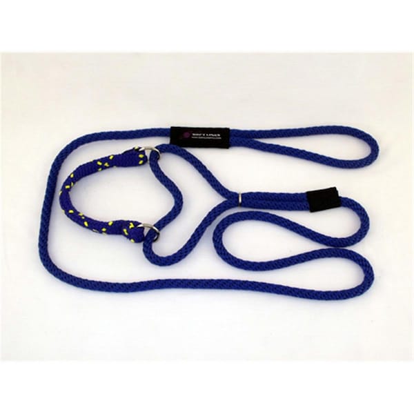 Soft Lines PML06ROYAL-YELLOW Martingale Dog Leash 6 Ft. Large, Royal and Yellow - SO456482
