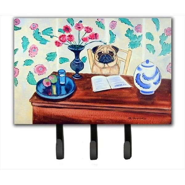 Carolines Treasures Carolines Treasures 7253TH68 Pug Leash Holder Or Key Hook - 7253TH68