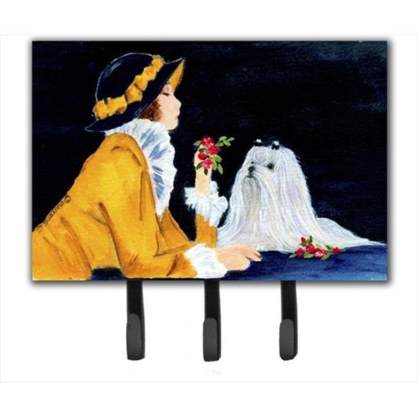 Carolines Treasures Carolines Treasures SS8537TH68 Lady With Her Maltese Leash Holder Or Key Hook - SS8537TH68