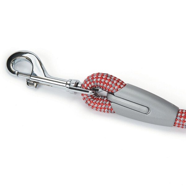 Guardian Gear Reflective Rope Lead, 6 ft L, Red, Fastening Method: Clasp - ZA9909 06 83