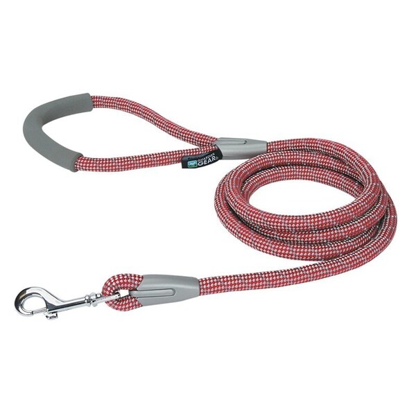 Guardian Gear Reflective Rope Lead, 6 ft L, Red, Fastening Method: Clasp - ZA9909 06 83