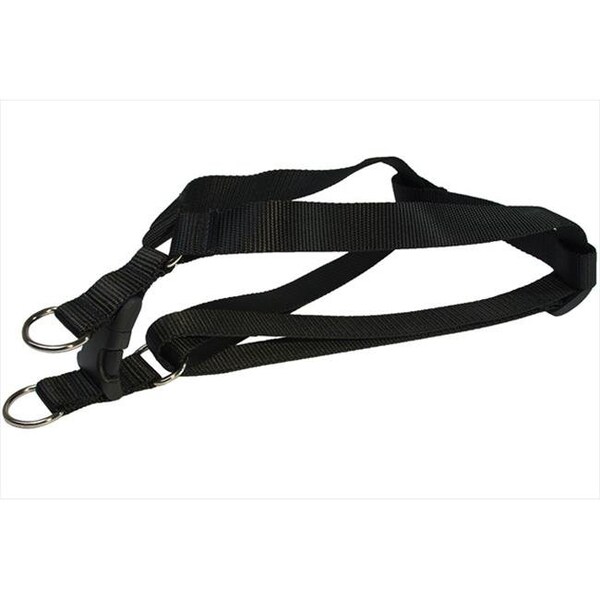 Sassy Dog Wear Sassy Dog Wear SOLID BLACK MED-H Nylon Webbing Dog Harness; Black - Medium - SOLID BLACK MED-H