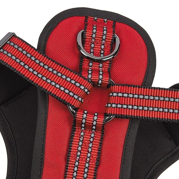 Guardian Gear Reflective Harness, 18 to 30 in, Fastening Method: O-Ring Strap, Nylon Harness, True Red - ZA0031 16 83