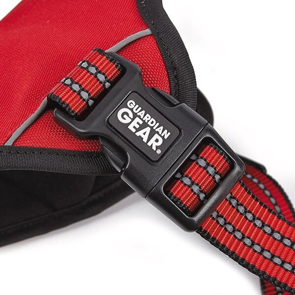 Guardian Gear Reflective Harness, 24 to 35 in, Fastening Method: O-Ring Strap, Nylon Harness, True Red - ZA0031 20 83