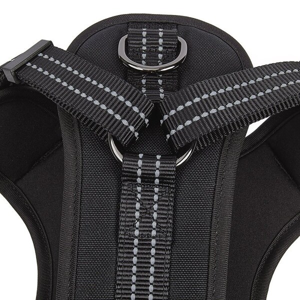 Guardian Gear Reflective Harness, 18 to 30 in, Fastening Method: O-Ring Strap, Nylon Harness, Jet Black - ZA0031 16 30