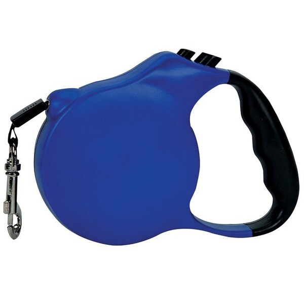 Casual Canine Belted Retractable Lead, 12 ft L, Blue, Snap Hook - 11611 12 19