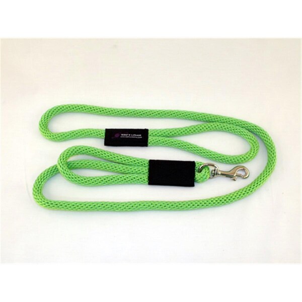 Soft Lines 2 Handled Sidewalk Safety Dog Snap Leash 0.37 In. Diameter By 8 Ft. - Lime Green - SO456449