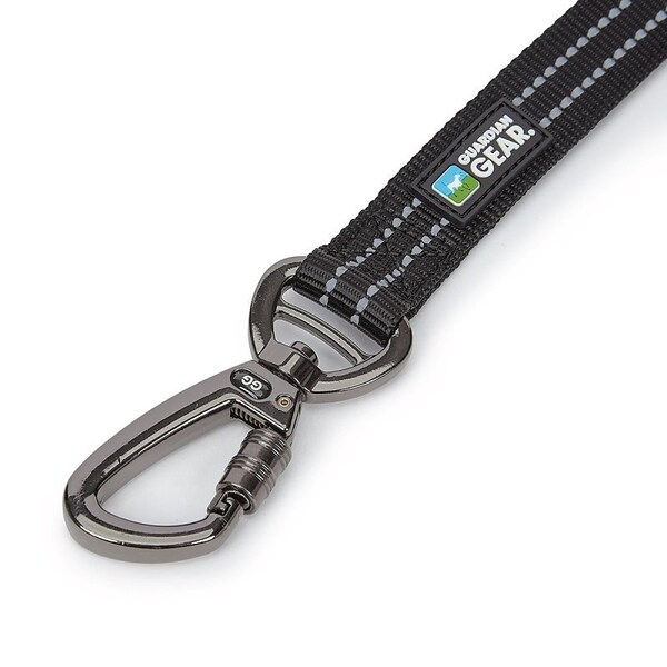 Guardian Gear Reflective Dog Leash, 6 ft L, Nylon Line, Black, Fastening Method: Snap - ZA5172 06 30