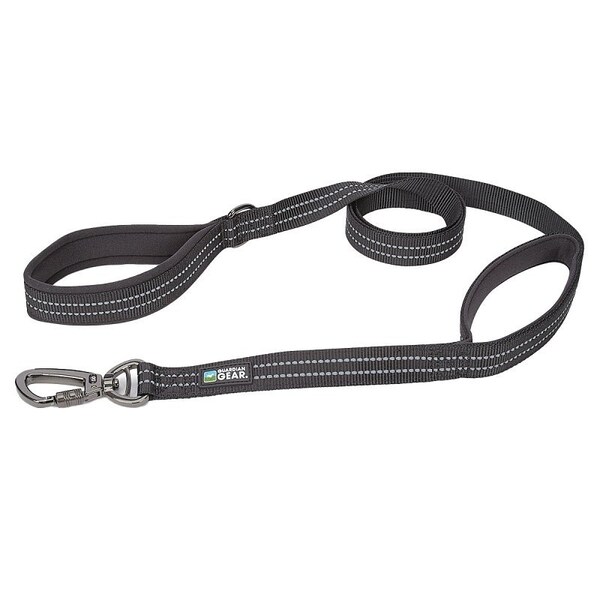 Guardian Gear Reflective Dog Leash, 6 ft L, Nylon Line, Black, Fastening Method: Snap - ZA5172 06 30