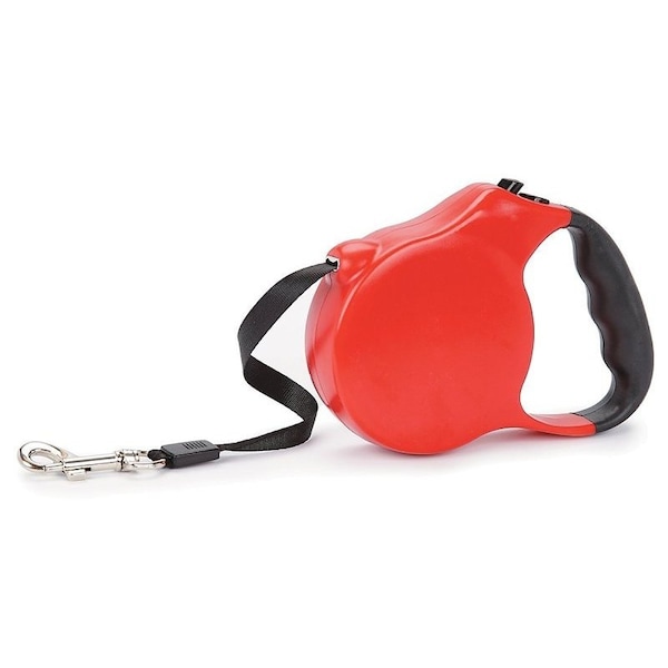 Casual Canine Belt Retractable Lead, 12 ft L, Red, Fastening Method: Snap Hook, M Breed - 11611 12 83