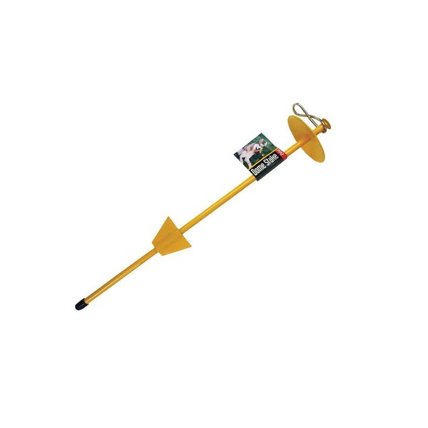 Pdq Tie Out Stake Boss Pet Yellow Dome Cast Malleable Steel Dog Large Yellow - A01310