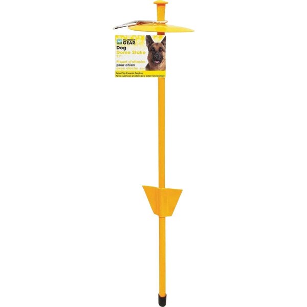 Pdq Tie Out Stake Boss Pet Yellow Dome Cast Malleable Steel Dog Large Yellow - A01310