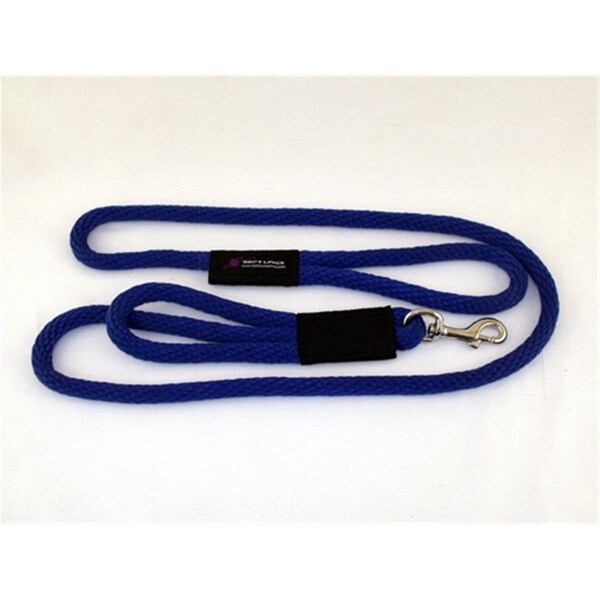 Soft Lines 2 Handled Sidewalk Safety Dog Snap Leash 0.5 In. Diameter By 10 Ft. - Royal Blue - SO456466