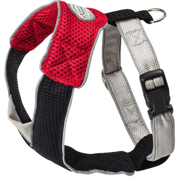 Doggles Medium V Mesh Harness - Red-Black - HAOMMD13