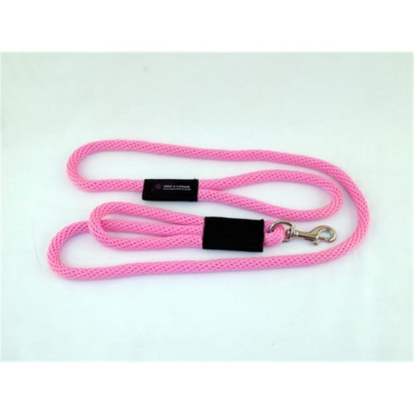 Soft Lines 2 Handled Sidewalk Safety Dog Snap Leash 0.5 In. Diameter By 8 Ft. - Hot Pink - SO456459
