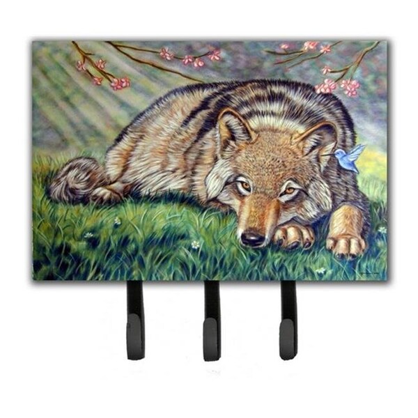 Carolines Treasures Carolines Treasures 7356TH68 Wolf And Hummingbird Leash & Key Holder - 7356TH68