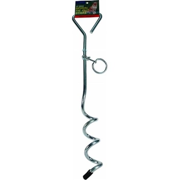 Coastal Pet Coastal Pet Products 828015 Titan Spiral Tie Out Stake - Silver; 17 in. - 828015