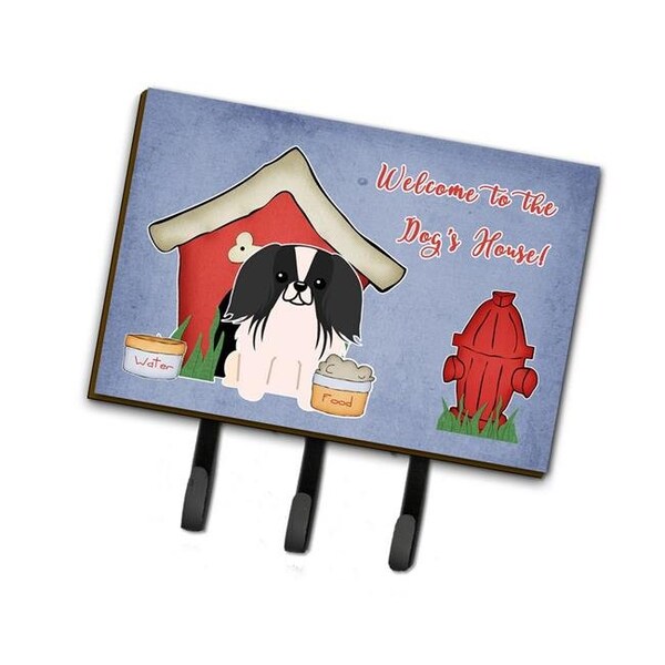 Carolines Treasures Carolines Treasures BB2859TH68 Dog House Collection Pekingnese Black & White Leash or Key Holder - BB2859TH68