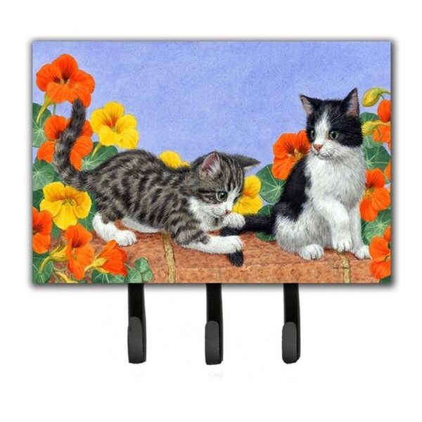 Carolines Treasures Carolines Treasures ASA2201TH68 Kittens on Wall Leash or Key Holder - ASA2201TH68