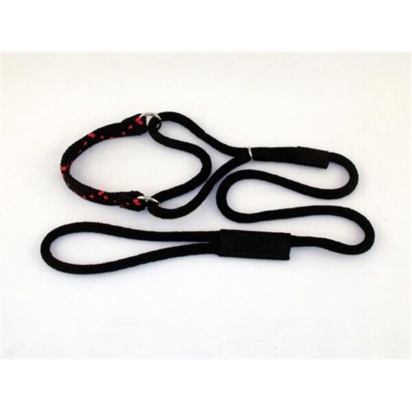 Soft Lines Soft Lines PML06BLACK-RED Martingale Dog Leash 6 Ft. Large; Black and Red - PML06BLACK/RED