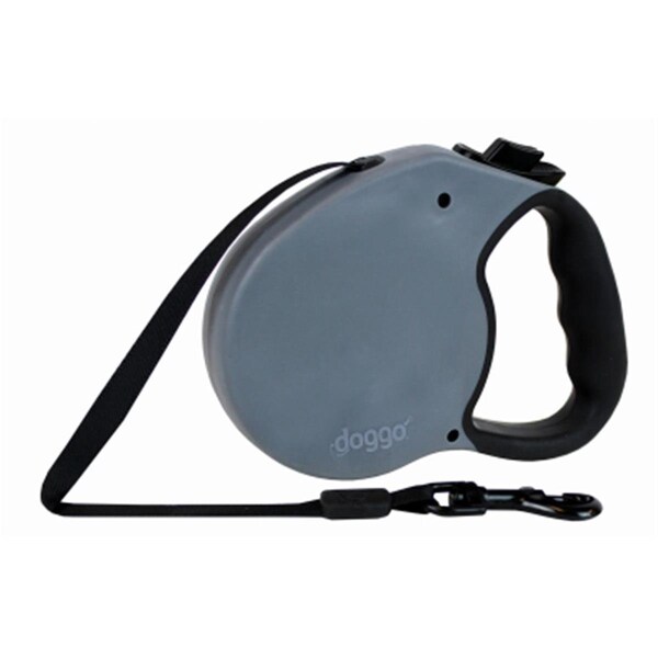 Pet Adventures Worldwide 13 ft. Gray Small Retractable Leash - 224042