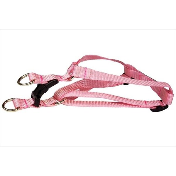 Sassy Dog Wear Sassy Dog Wear SOLID PINK XS-H Nylon Webbing Dog Harness; Pink - Extra Small - SOLID PINK XS-H