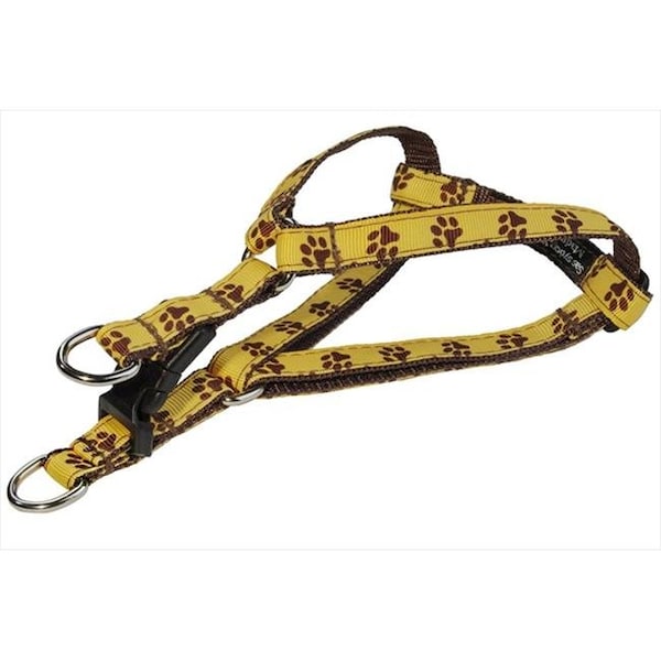 Fly Free Zone Puppy Paws Dog Harness; Yellow & Brown - Extra Small - FL124417
