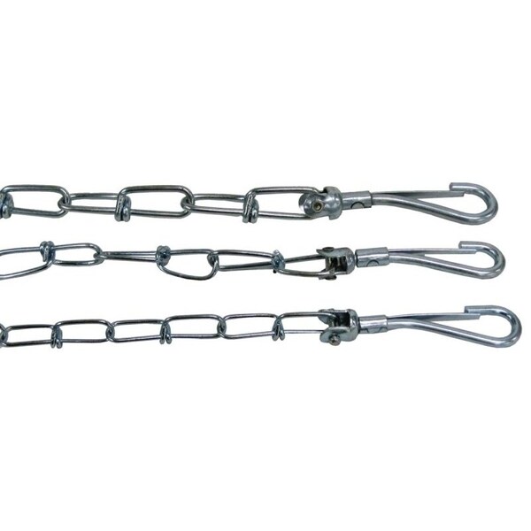 Boss Pet PDQ Pet TieOut Chain, Twist Link, 20 ft L BeltCable, Steel, For Large Dogs up to 60 lb - 43720