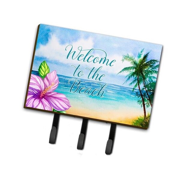 Carolines Treasures Carolines Treasures BB8530TH68 Beach Scene Welcome Leash or Key Holder - BB8530TH68