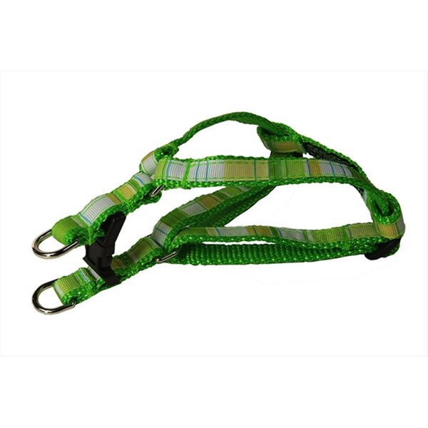 Sassy Dog Wear STRIPE-GREEN-MULTI1-H Multi Stripe Dog Harness- Green - Extra Small - STRIPE-GREEN/MULTI1-H