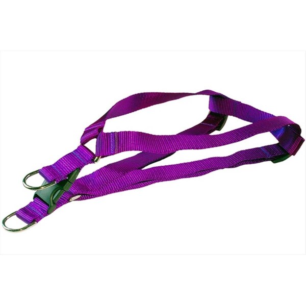 Sassy Dog Wear Nylon Webbing Dog Harness- Purple - Medium - SOLID PURPLE MED-H