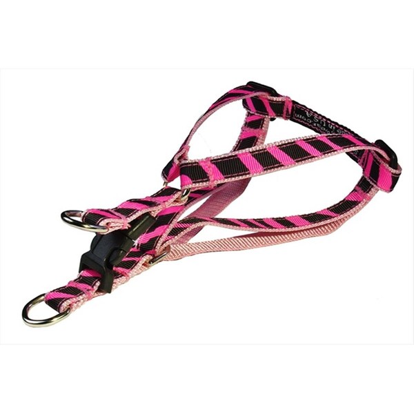 Sassy Dog Wear Zebra Dog Harness- Pink - Extra Small - ZEBRA-PINK1-H