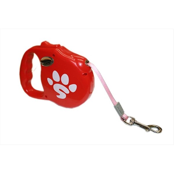Sassy Dog Wear Wear Retractable Dog Leash- Red - 15 ft. - RETRAC LEASH - SDW LOGO RED-2