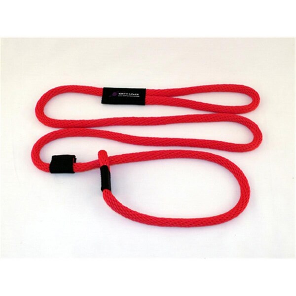 Soft Lines Dog Slip Leash 0.37 In. Diameter By 10 Ft. - Red - SO456372