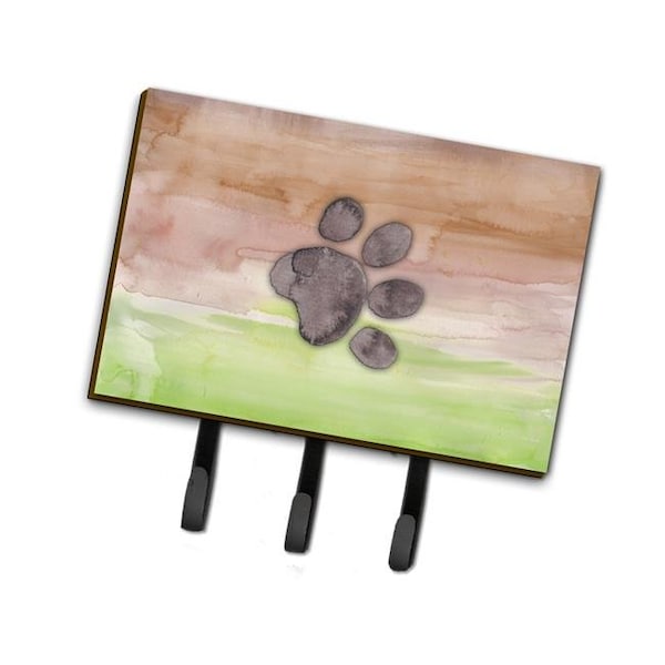 Carolines Treasures Carolines Treasures BB7359TH68 Dog Paw Watercolor Leash or Key Holder - BB7359TH68