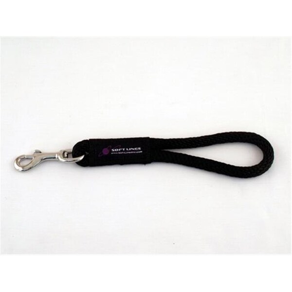 Soft Lines Soft Lines P11001BLACK Dog Snap Leash 0.62 In. Diameter By 1 Ft. - Black - P11001BLACK