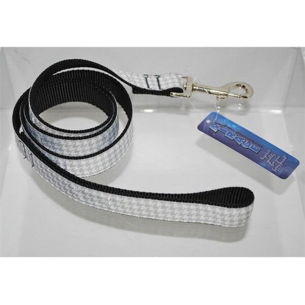 Mirage Pet Mirage Pet 125-247 1004 4 ft. Grey Houndstooth Nylon Dog Leash - 125-247 1004