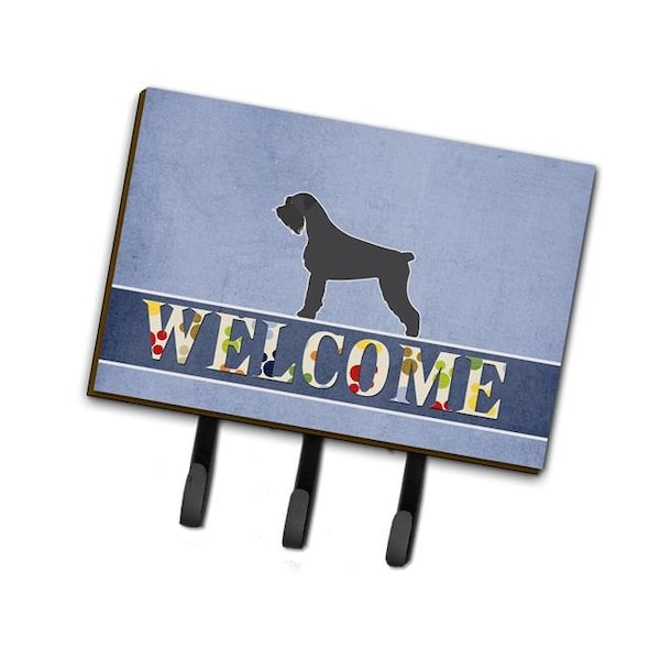 Carolines Treasures Carolines Treasures BB5577TH68 Giant Schnauzer Welcome Leash or Key Holder - BB5577TH68
