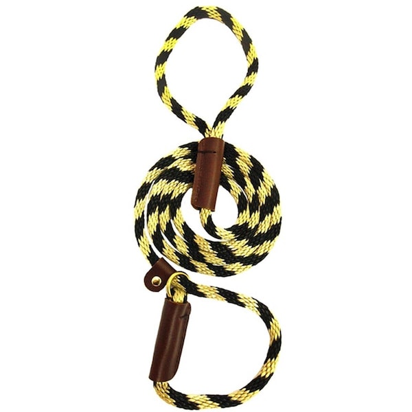 Domesticated Supplies Solid Round 0.38 in. Braided Rope Lead with Slip, Green - DO3000264
