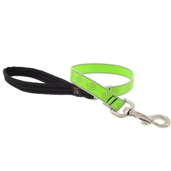 Lupine Pet Lupine  0.75 in. x 6 ft. Diamond Dog Leash, Green - 107739