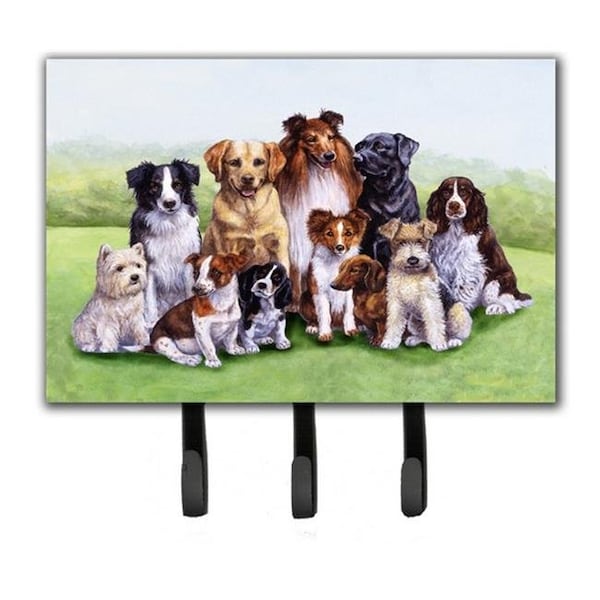 Carolines Treasures Carolines Treasures BDBA316BTH68 Springtime Dogs Leash or Key Holder - BDBA316BTH68