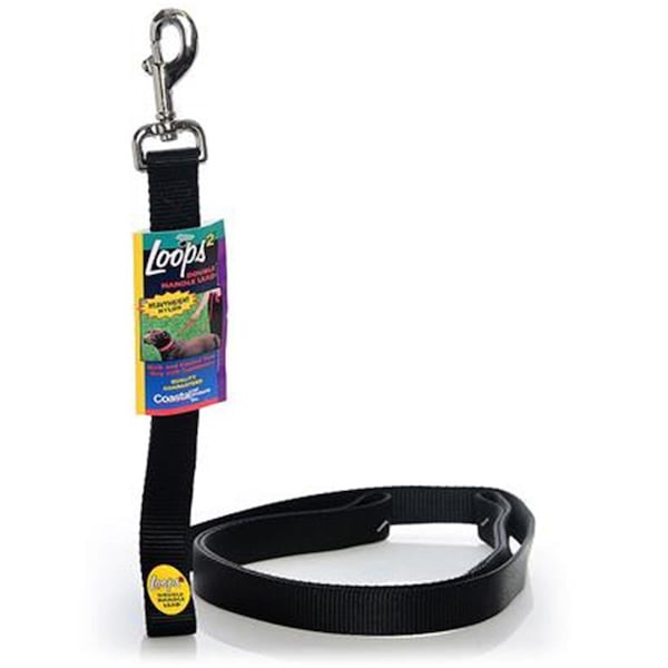 Coastal Pet 1X6 Loops2 Lead W-Hndl Black - 764480