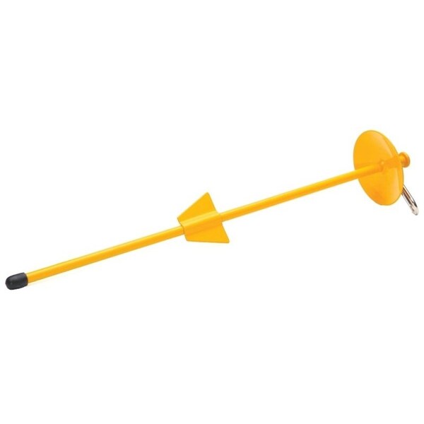 Boss Pet Dome 0 TieOut Stake, 21 in L BeltCable, Steel, Bright Yellow - 1310