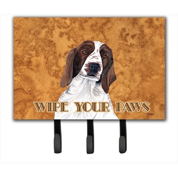 Carolines Treasures Carolines Treasures SC9131TH68 6 x 9 In. Springer Spaniel Wipe your Paws Leash or Key Holder - SC9131TH68