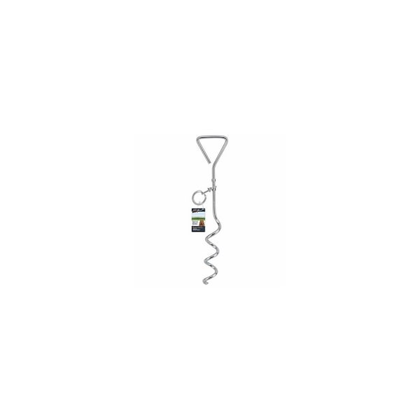 Pet Expert Pet Tie Out Stake, Corkscrew, 8mm x 16-In. - PE223847