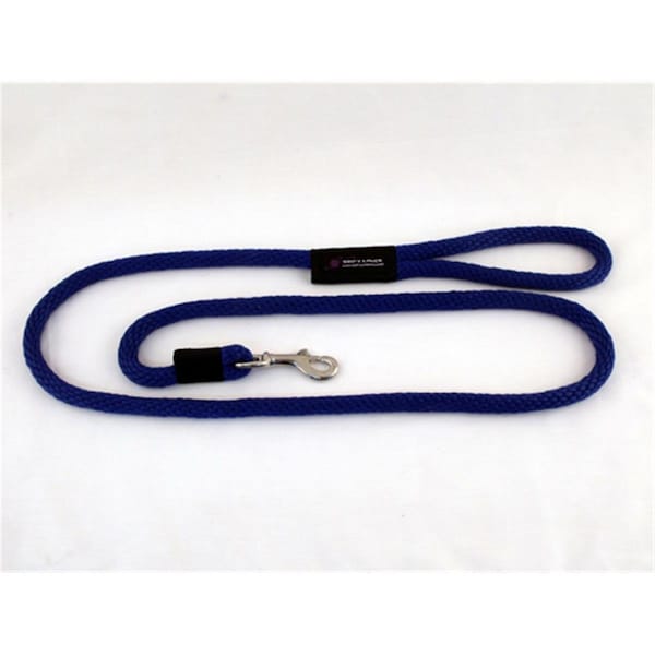 Soft Lines Dog Snap Leash 0.5 In. Diameter By 10 Ft. - Royal Blue - SO456427