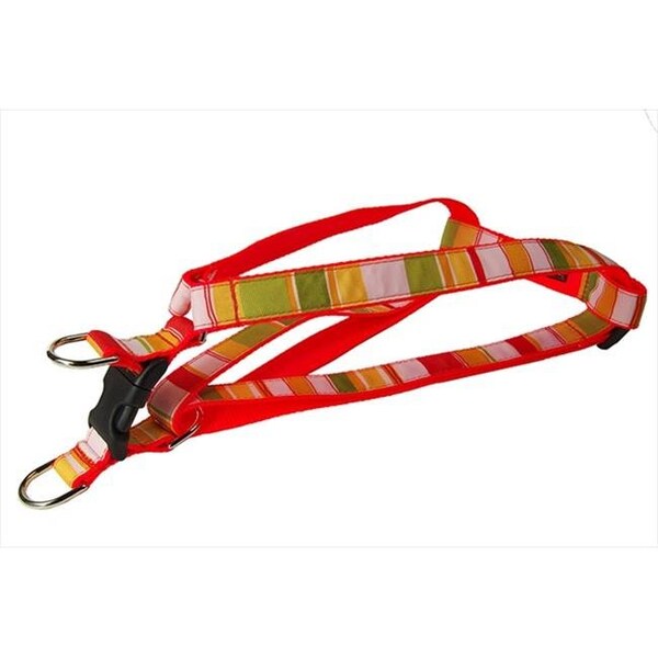 Sassy Dog Wear Sassy Dog Wear STRIPE-ORANGE-MULTI3-H Multi Stripe Dog Harness; Orange - Medium - STRIPE-ORANGE/MULTI3-H