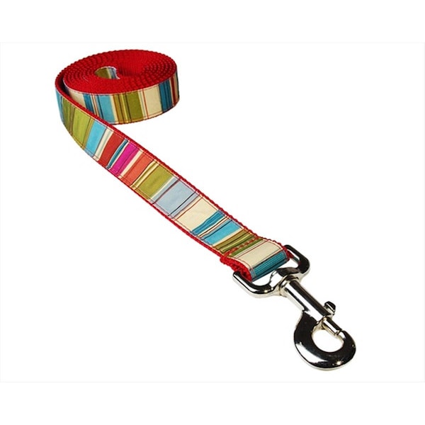 Flyfree STRIPE-RED-MULTI4-L 6 ft. Multi Stripe Dog LeashRed Large - FL511094