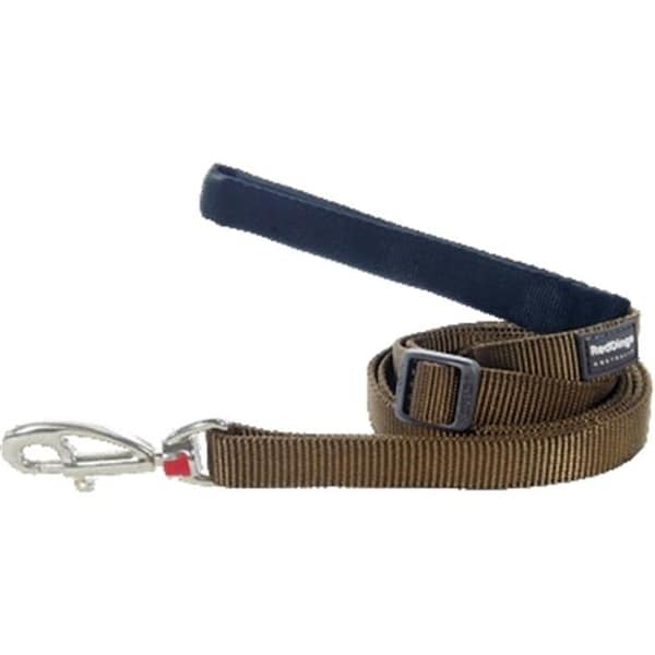 Red Dingo Red Dingo L6-ZZ-BR-LG Dog Lead Classic Brown; Large - L6-ZZ-BR-LG