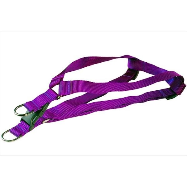 Sassy Dog Wear Sassy Dog Wear SOLID PURPLE LG-H Nylon Webbing Dog Harness; Purple - Large - SOLID PURPLE LG-H